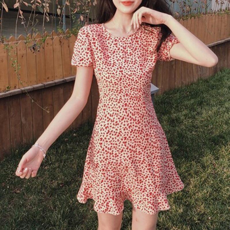 

Boho Summer Dress Fashion Casual Women O-Neck Short Sleeve Long Dress Floral Printed Sundress Female vestidos de verano1