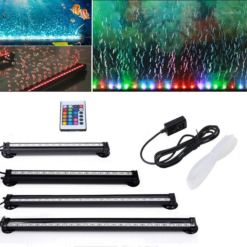 

RGB LED Aquarium Light 25/37/41/51cm Fish Tank Submersible Light Aquatic Air Bubble Oxygenation Lamp EU US Plug1