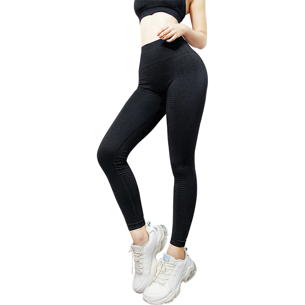 

High Waisted Leggings for Women Seamless Sexy Butt Lifting Yoga Pants Gym Workout, Black