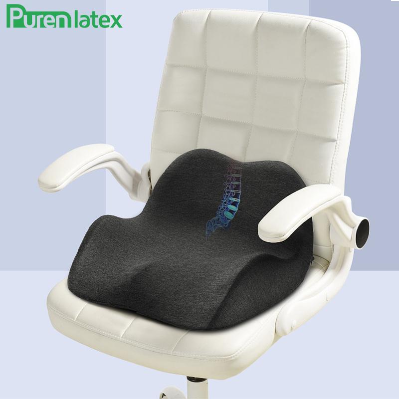 

Purenlatex Memory Foam Cushion Protect Coccyx Orthopedic Chair Seat Cushion Relief Pain Sciatica Ergonomic Protect Buttocks Pad, Green