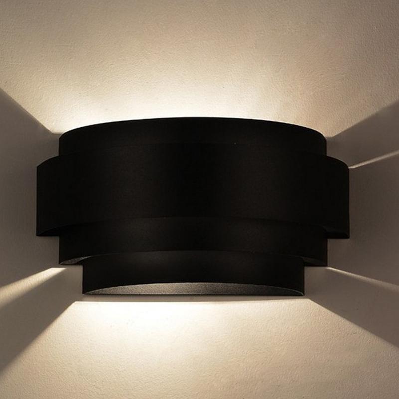 

Mordern Brief Design Iron Wall Lamps Multilayer Wall Lighting LED E27 220V light For Bedroom Home Lighting Fixture Sconce