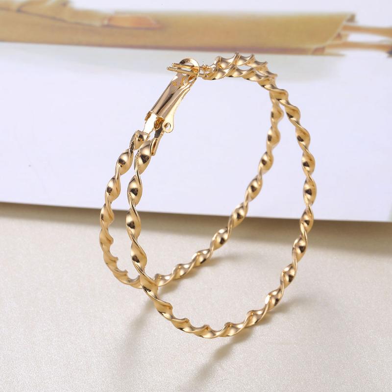 

ZOVOLI Gold Big Twisted Wave Hoop Earrings Set For Women Statement Geometric Circle Hoops Earings Fashion Minimalist Jewelry