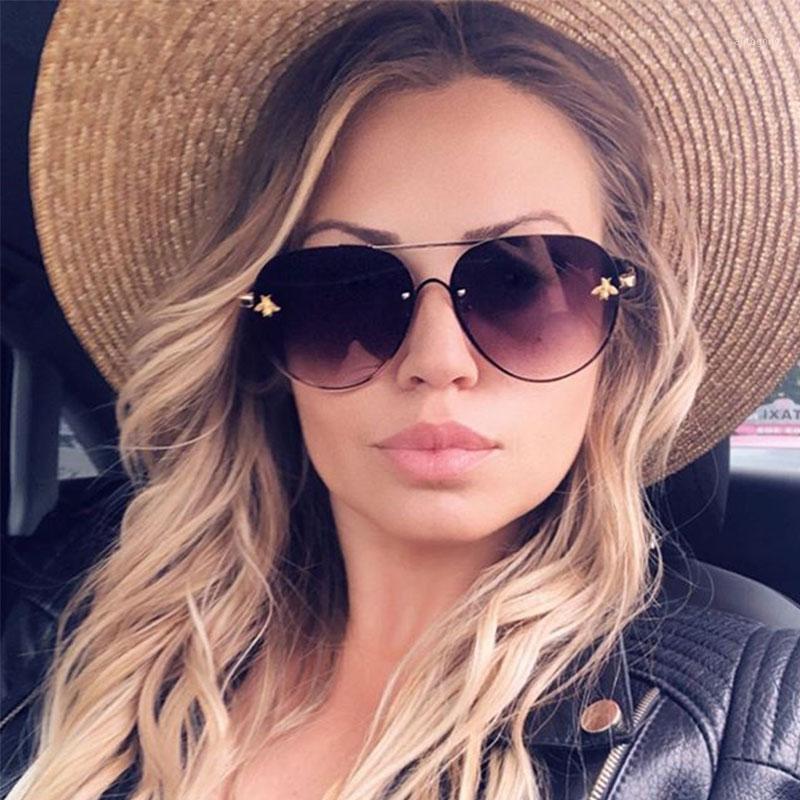 

Sunglasses 2021 Bee Retro Metal Black Frame Men Women Fashion Shades UV400 Vintage Brand Glasses1