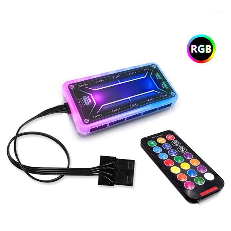 

12cm Desktop PC Computer Case Cooling Fan LED Lights Color Changing RGB Chassis Fan Controller Remote Control1