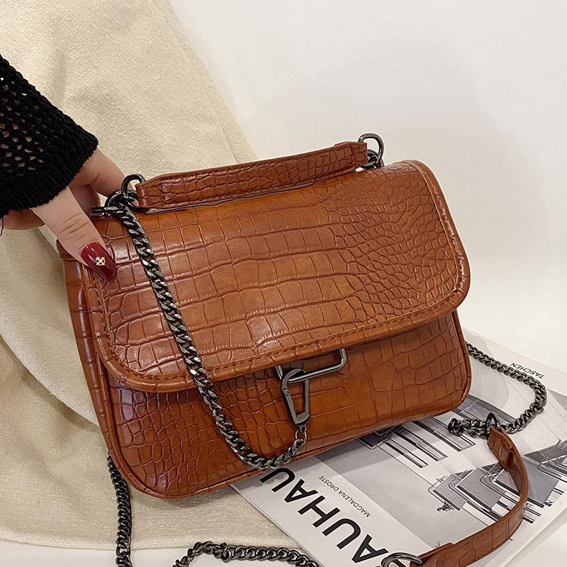 

Fashion Chain PU Leather Crossbody Bags for Women 2021 New High Quality Female Shoulder Bag Designer Handbags and Purses 6860, Black