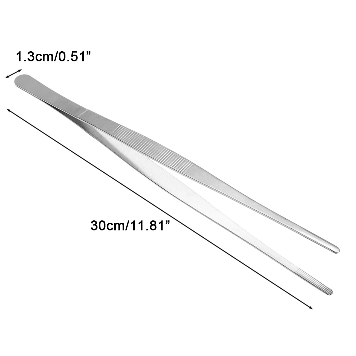 Discount 30cm Long Tweezer Stainless Steel Food Tongs Straight Tweezers Barbecue Clip For