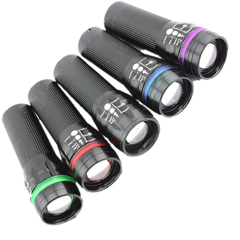 

5 Pack Portable LED Zoom Waterproof Torch For Emergency Camping Hiking
