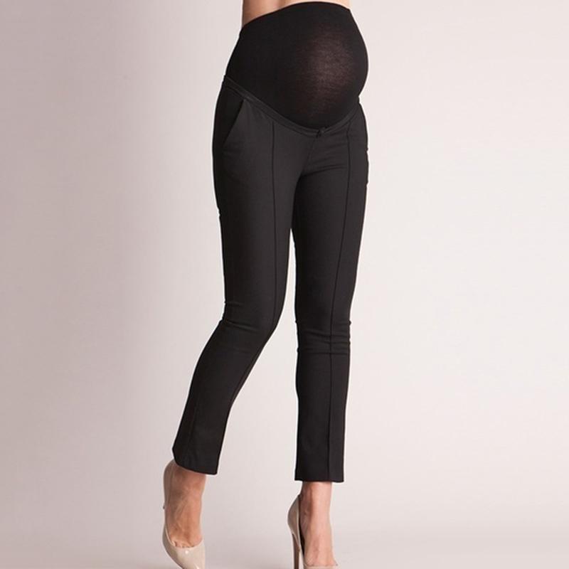 

Maternity Bottoms Pregnancy Women Pencil Pants High Waist Slim Pantalon Femme Office Lady Pregnant Autumn Spring Long, White