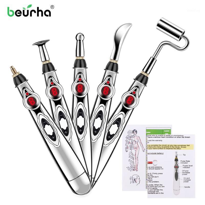 

5 Heads Electronic Acupuncture Pen Electric Meridians Laser Therapy Heal Massage Pen Meridian Energy Relief Pain Tools1