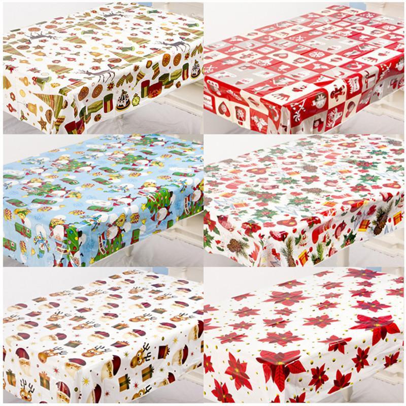 

2021 New Year Gifts 1pc Christmas Disposable Tablecloth Christmas Decorations for Home Ornaments Xmas Noel Navidad Decor Garland1