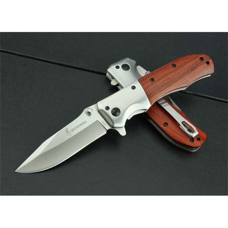 

Wholesale Browning DA51 Fast Open Tactical Folding Knife Wood Outdoor Camping Hunting Survival Pocket Knife Utility EDC Tool