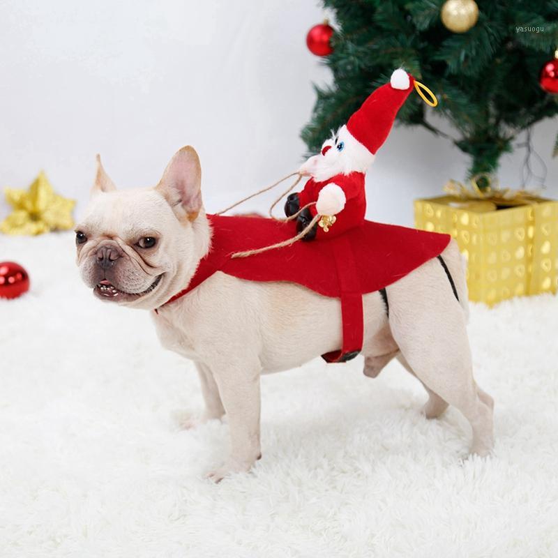 

Christmas Dog and Cat Costumes Funny Santa Claus Costume For Dogs&Cats Winter Warm Dog Clothes Pet Cosplay Dress up Clothing &1