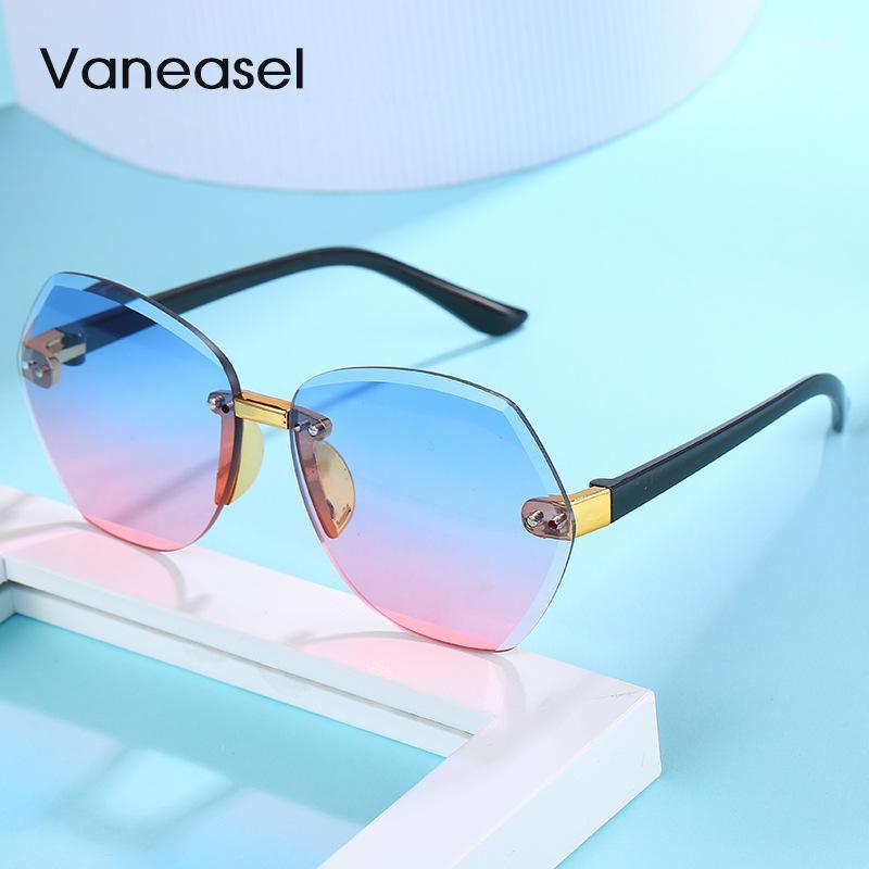 

Factory Wholesale Kids sunglasses 2020 NEW Model Rimless Beach Sea Travel glasses Boy&girl Cute UV400 Eyewear n4801