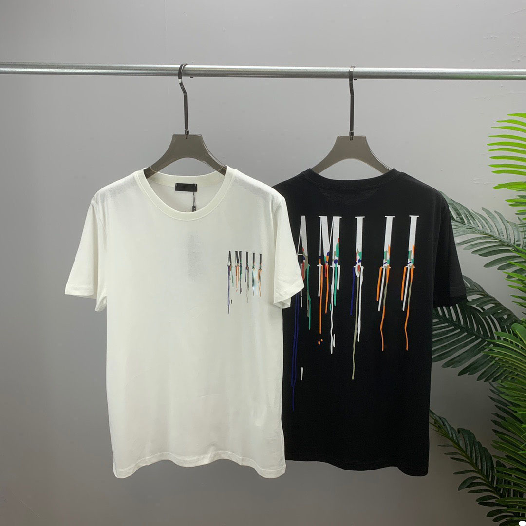 

2022ss New men shirt spring and summer new Hoodies high grade cotton printing short sleeve round neck panel T-Shirt Size: m-l-xl-xxl-xxxl Color: black white 1-063708