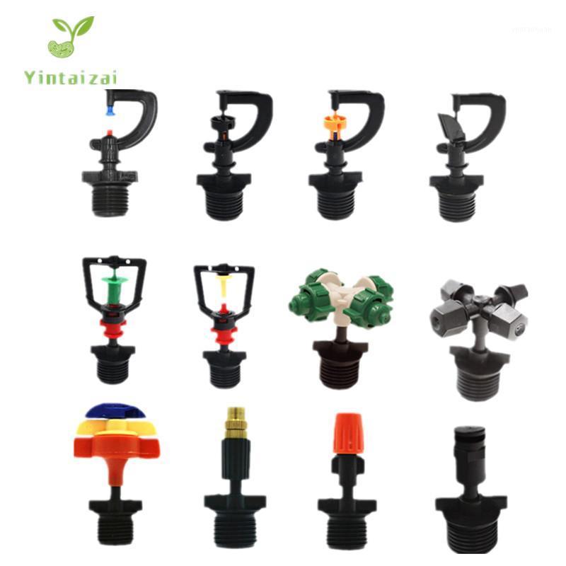

Garden Irrigation Rotating Misting Refraction Hanging Nozzle Watering Sprinkler Dripper Greenhouse Lawn Beds Spray Humidifier1, E 50pcs