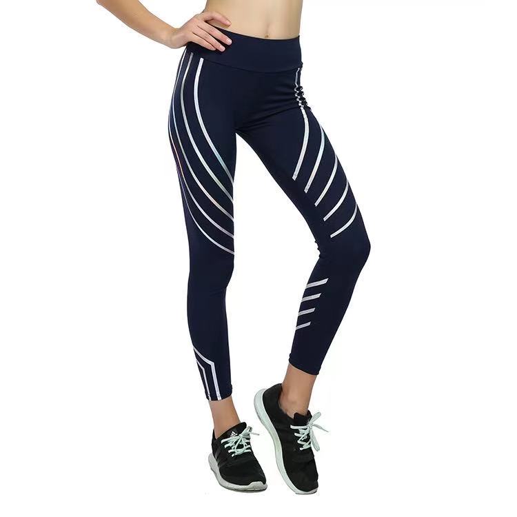 

LuEuropean and American printed slim sportswear fashion slim casual pants tights female designer 2020 sexy and thin02, White