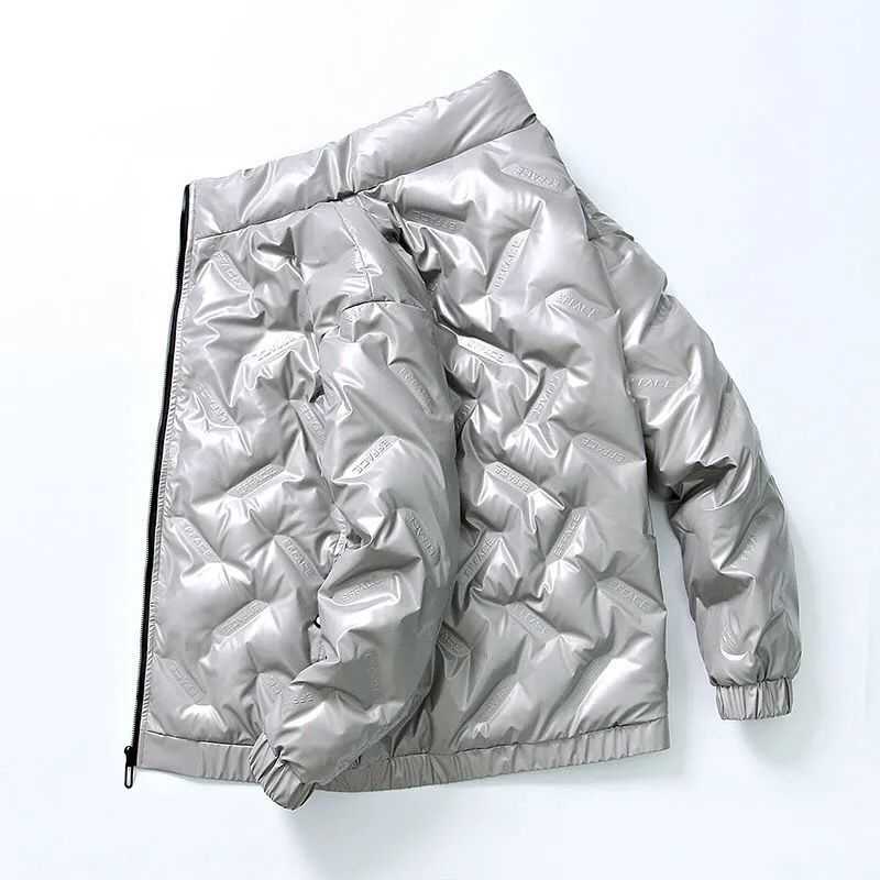 

2021 autumn and winter new men's stand-up collar casual down jacket thickened warm men's winter short jacket