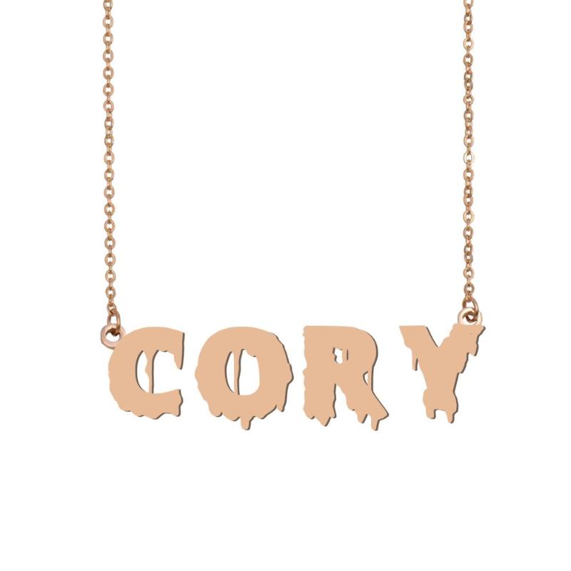 

Cory Name Necklace , Cool Bloody Art Name Necklace for Halloween and Santa's Day Jewelry Gift for Kids Boys Girls
