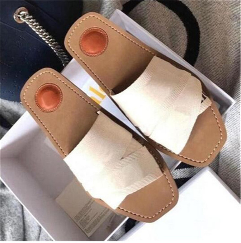 

nb 2021 Designer Women Roman Slippers Sandals Embroidery Shoes Flip Flops Loafers Summer Wide Flat Lady Canvas Sandals Slipper Size 35-42, Chocolate
