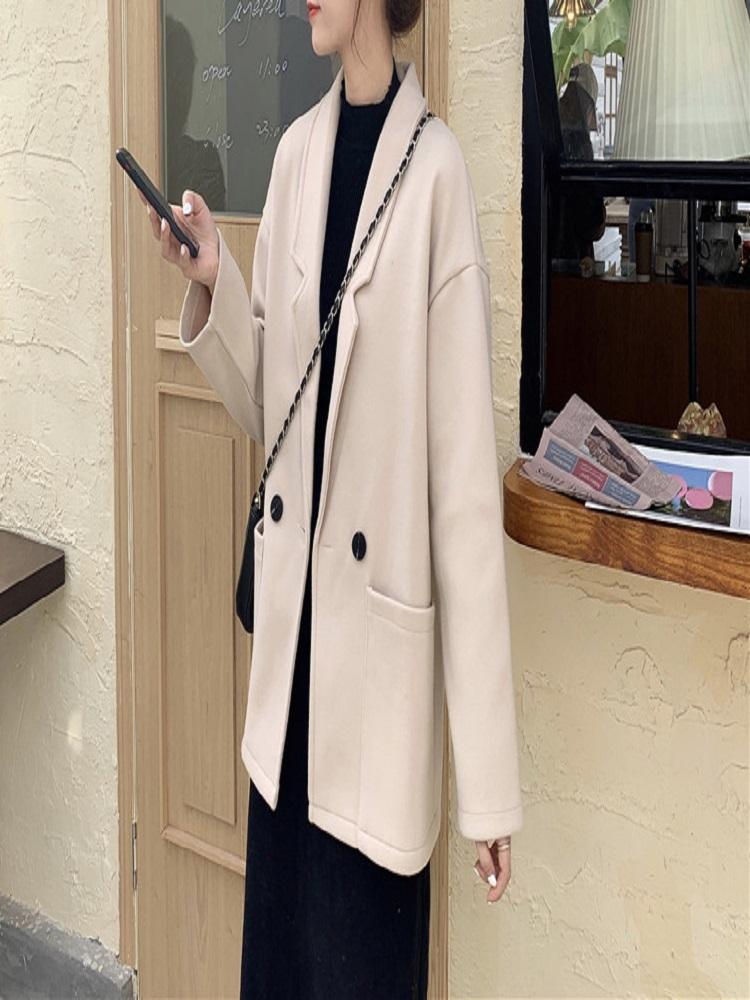 

Coat Women Autumn And Winter New Korean Loose Style Coat, Beige