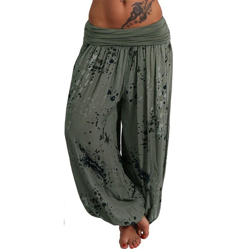 

Women Yoga Leggings Yoga Pants Polyester Elastic Women Casual Loose Trousers Baggy Boho Aladdin Jumpsuit Harem Pants, Color 1
