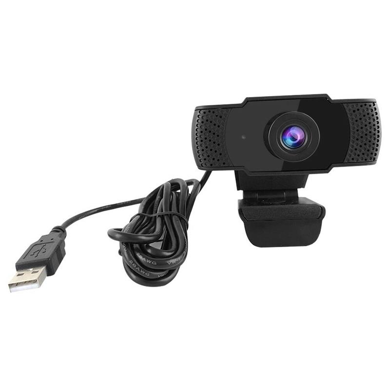

Computer Camera, 1080P HD Webcast Live USB Camera, Drive-Free Computer Camera with Built-in Microphone