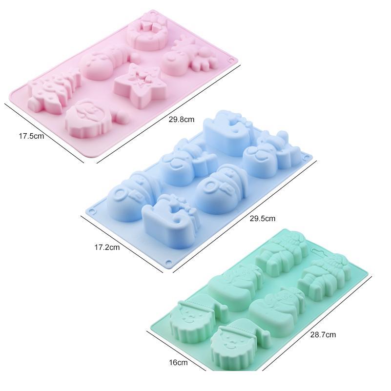 

Christmas Sile Cake Mold For Tree Snowman Decoration Baking Tools Non-stick Cake Sil Mould 3d Diy Decorating Acc qylDTX