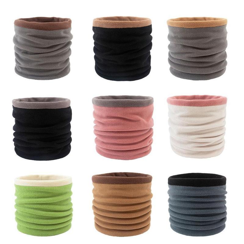 

Fashion Autumn Winter Bib Warm Scarf For Women Men Knitted Solid Color Cotton Neck Scarf Knitting Soft Scarves Boys Girls