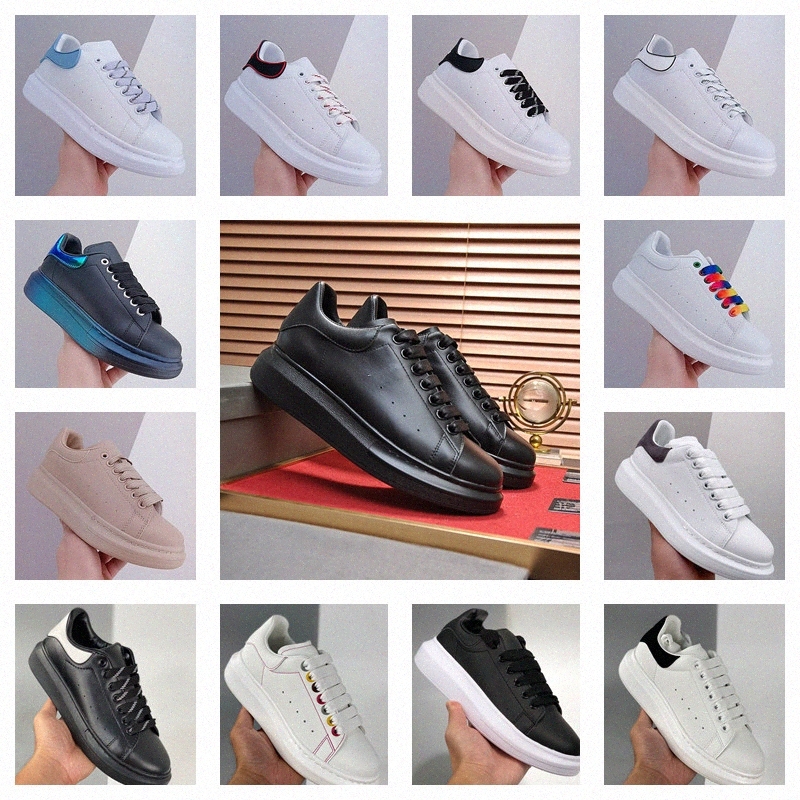 

With Box Fashion Men Shoe Designer Women Leather Lace Up Platform Oversized Sole Sneakers White Black Dunk's mens womens Luxury velvet suede Casual Shoes F2rS#, 15