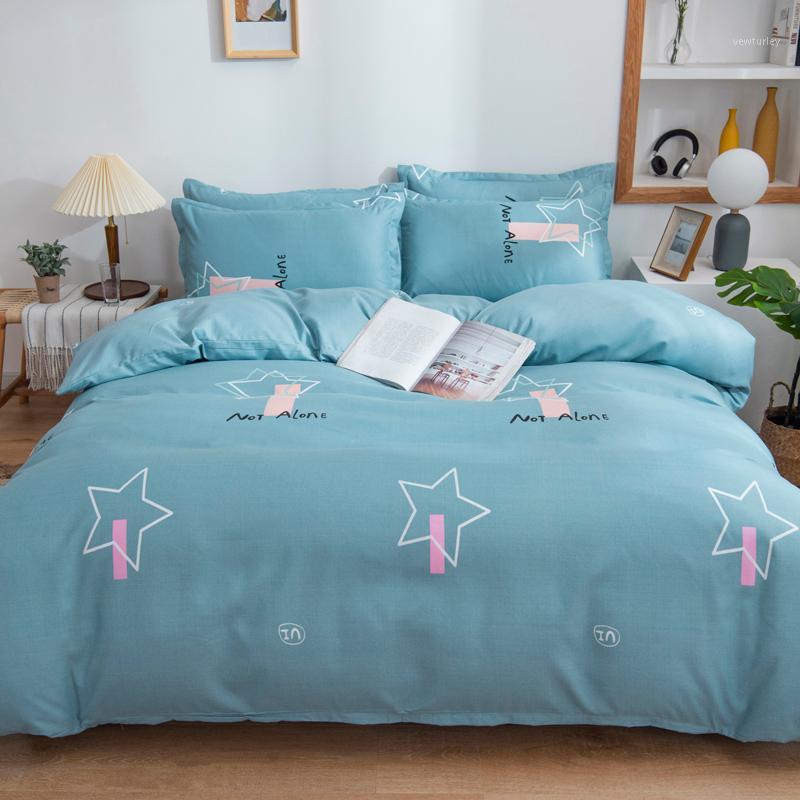 

Classic Pure Bedding Set Quilt Cover Pillowcase Duvet Cover Sets Blue King Queen Double Single Full Size Star Bed Linens1, Cyhk