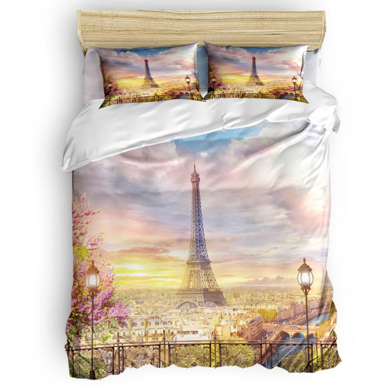 

Paris France Architecture Art Europe Duvet Cover Set 2/3/4pcs Bedding Set Bed Sheet Pillowcases Cover, As pic