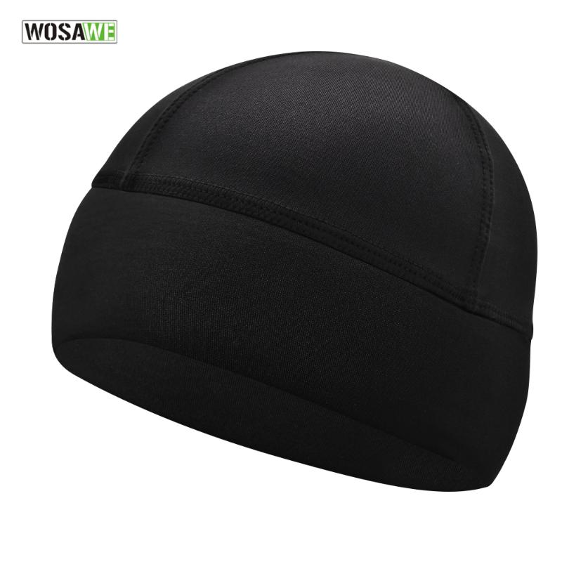 

WOSAWE Cycling Skull Cap Helmet Liner Hat Riding Hiking Skiing Running Beanie Thermal Moisture Wicking Fits Under Helmets, Black
