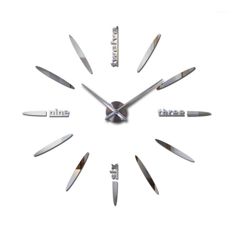 

2020 new clock wall clocks horloge watch horloge murale 3d diy acrylic mirror stickers living room quartz needle1