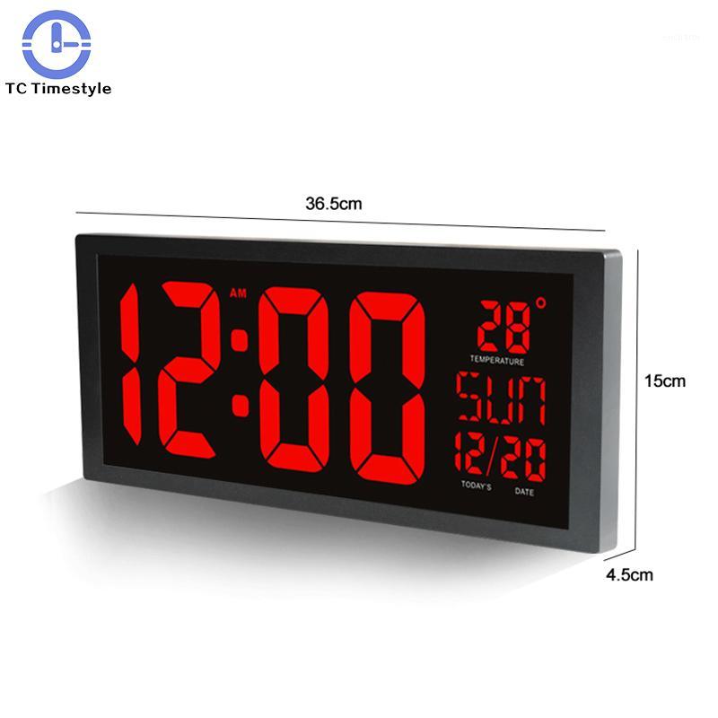 

Electronic Wall Clock Large LED Screen Clocks With Calendar Week Electronic Digital Wall/Desk Clock Of Home Decorate1