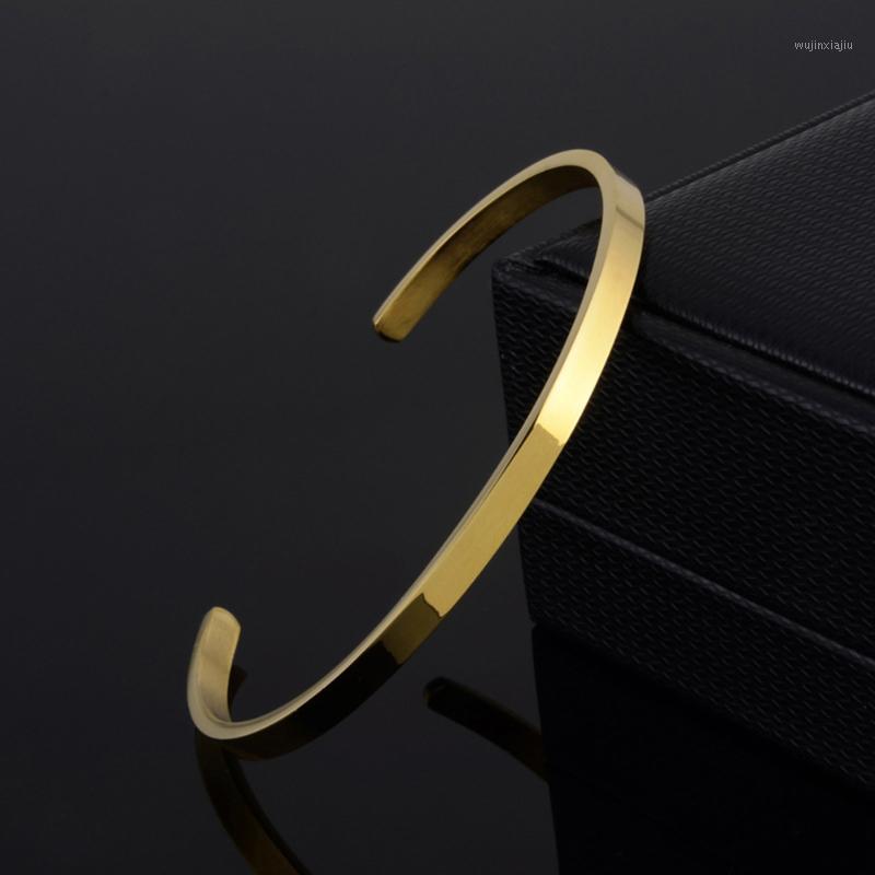 

Bangle Delicate 4mm Thin Charm Open Cuff Bangles Stainless Steel Elegant Gold Color Black Rose Men Women Quality Bracelets Gift