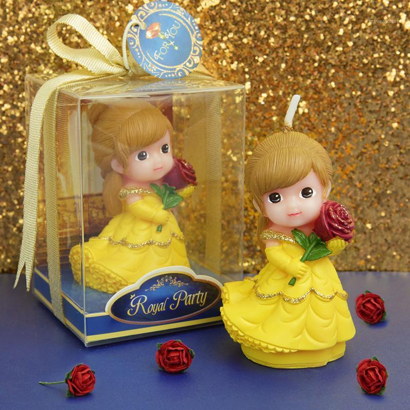 

New Creative Scented Birthday Weddings Candles Princess Rose Love Flameless Candles Cake For Children Gifts Birthday Decoration1