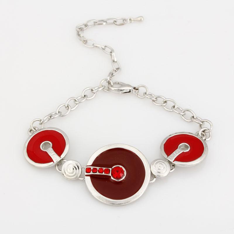 

Top Quality Alloy Round Charm bracelets Enamel Chain bracelet Fashion jewelry wholesale S165