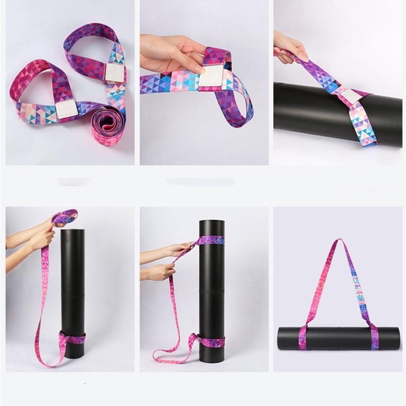 

High Quality Yoga Mat Strap Belt Adjustable Sports Sling Shoulder Carry Belt Exercise Stretch Fitness Elastic Yoga Gym1, Red