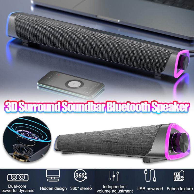 

Bluetooth 5.0 Wired Computer Speaker Aux 3.5mm Stereo Subwoofer 3D Surround HiFi bar Tabletop Speakers For Theater TV Laptop PC