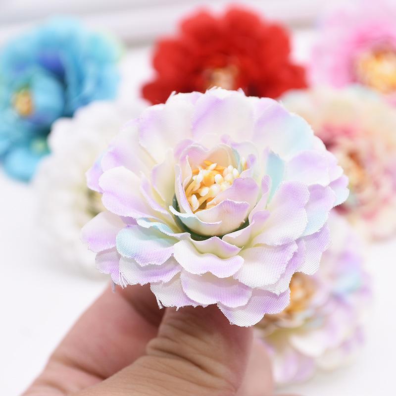 

10/20/50pcs 5cm High Quality Silk Peony Flower Artificial Rose Flower Head Wedding Decoration DIY Wreath Garland Craft, F02