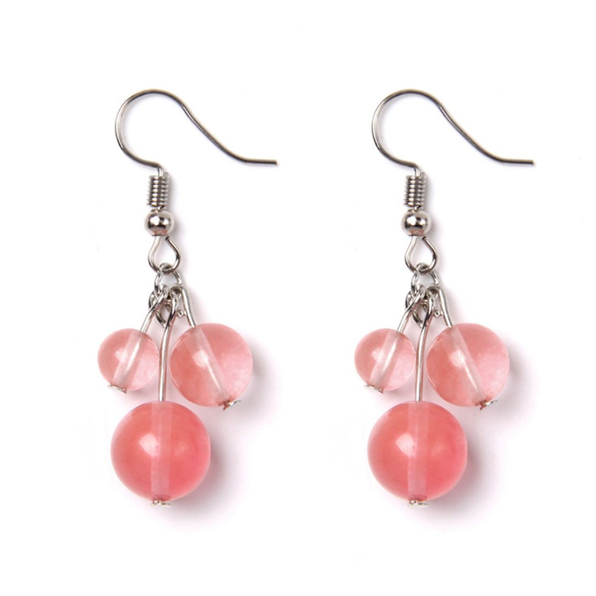 Pairs Fashion Sweet Girls Fruit Stud Cherry Earrings Dangle Drop Cute Jewelry UK