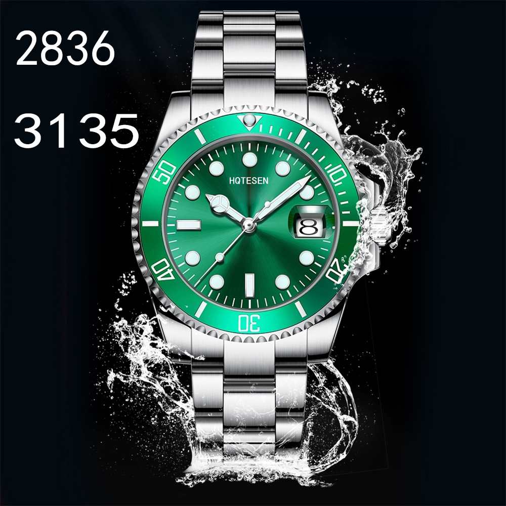 

Top ETA 3135 2836 Men Watch Luminous Diving Sports Ceramic 904L 116610LN Mens Watch 40mm Luminous Men Waterproof 10M Watch, As shown