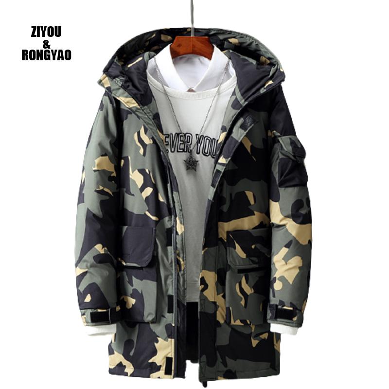 

Down jacket for men 90% white duck down coat fashion style warm and thickness waterproof design winter jacket, Black