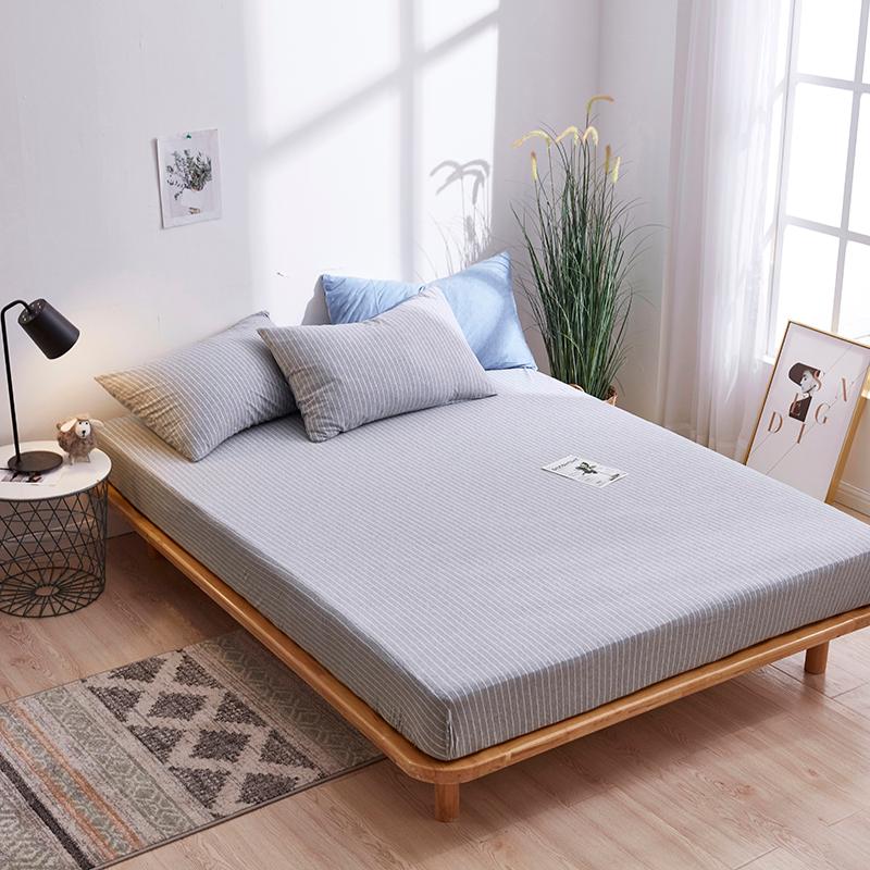 

Bed Sheet with Elastic Bands Fitted Sheet Home Bedspread Cotton Bed Linen Twin Full  Queen Mattress Cover 180x200 150x200cm, 6y