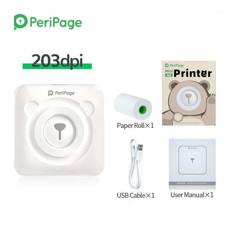 

PeriPage Portable Thermal Inkless Bluetooth Mini Printer 203dpi White Label Photo Invoice Mini Wireless Printer A61