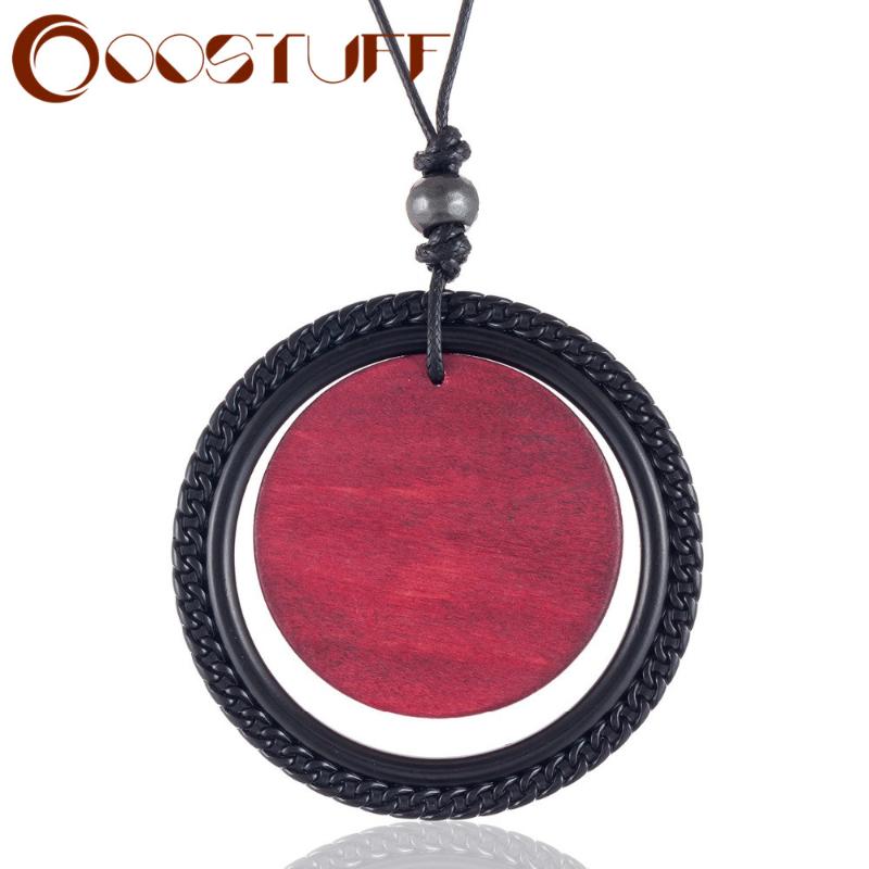 

Original Vintage Long Chain Necklace Women with Wood Pendants necklaces & pendants Wholesale Jewelry collares mujer colar choker