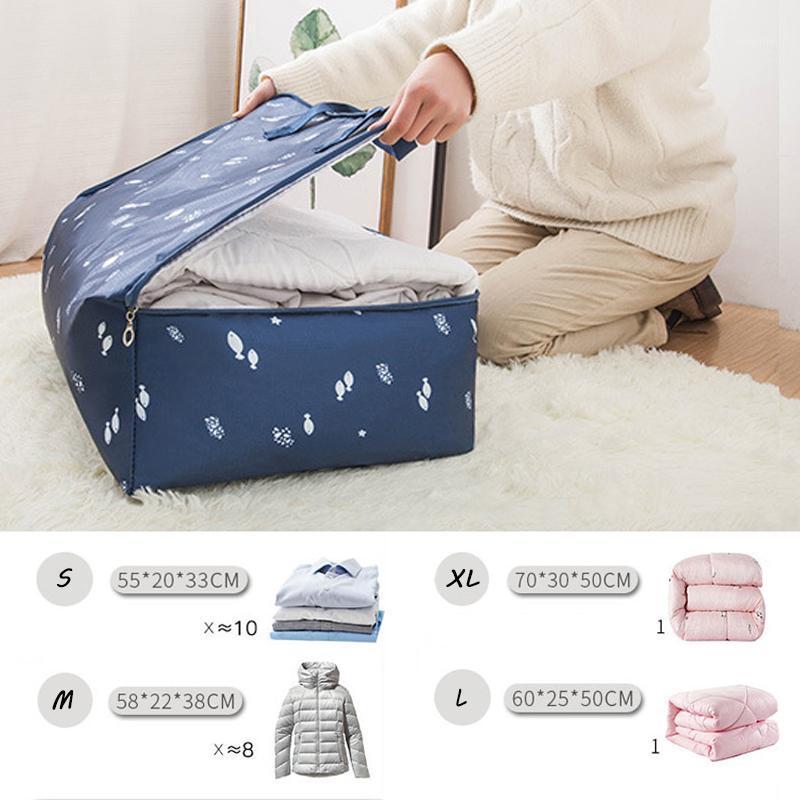 

Large Folding Oxford Clothes Storage Bag Closet Organizer For Quilt Cloth Travel Luggage Waterproof Square Reusable Container1