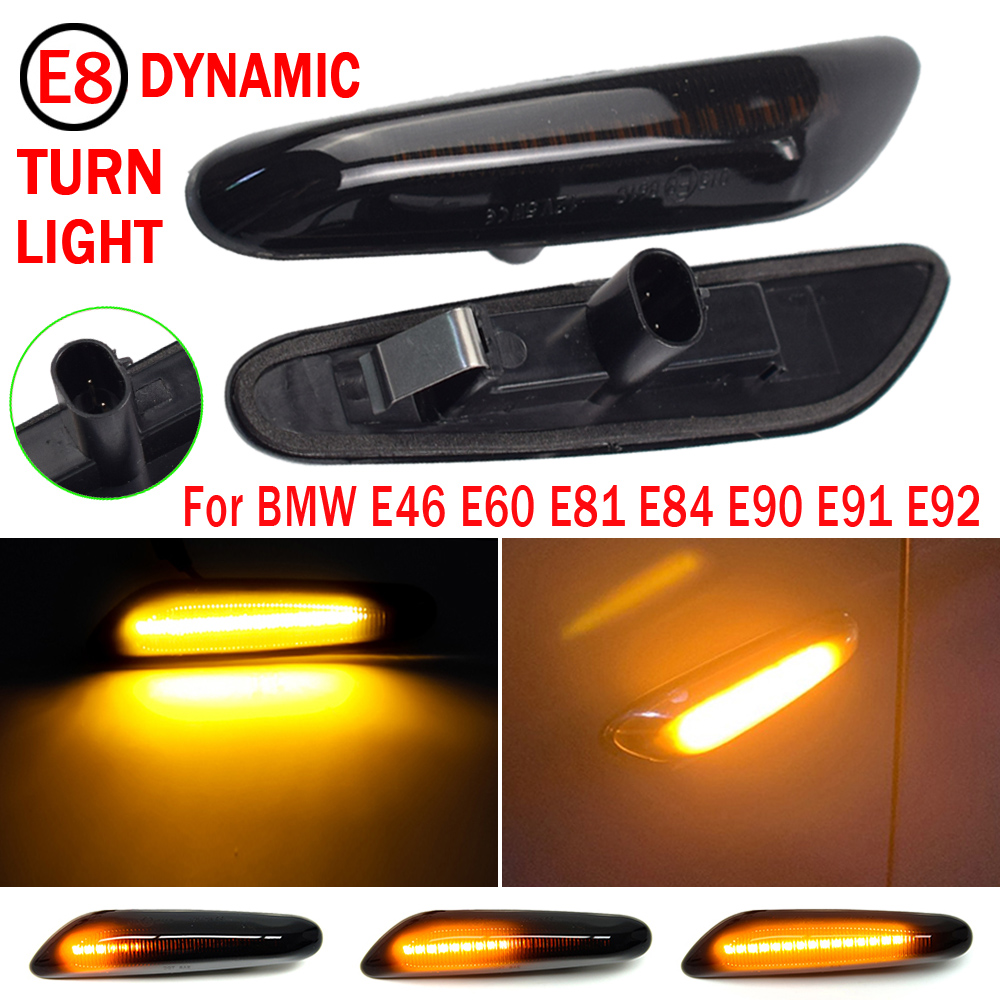 

Dynamic LED Fender Light Side Marker For BMW E60 E61 E90 E91 E81 E84 E88 E92 E93 E46 1 3 5 Series x1