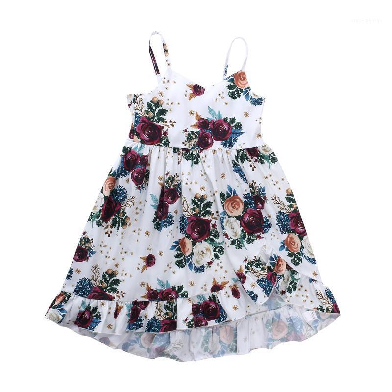 

Infant Toddler Kids Girl Sleeveless Spaghetti Strap Dress Baby Girls Floral Long Dresses1, As pic