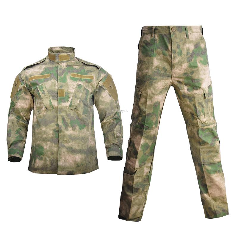 

Army Camouflage Uniform Multicam Tactical Combat Training Jacket Cargo Pants Ghillie Suits Wargame Uniforms, Black
